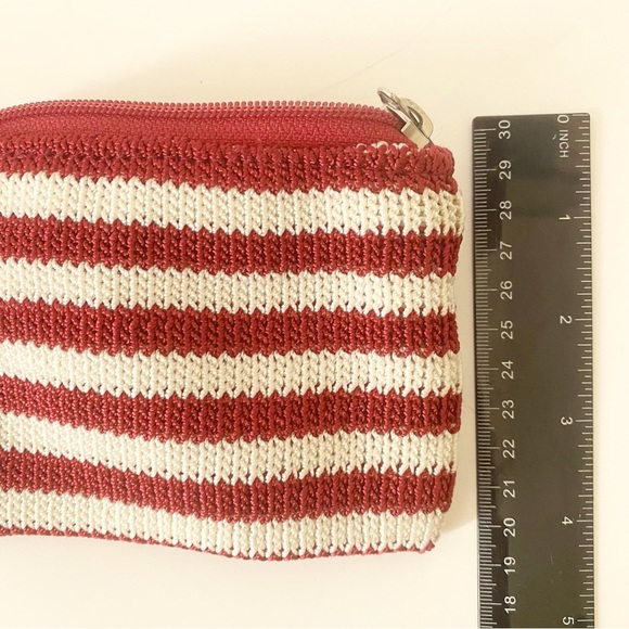 The Sak, Vtg Satchel and coin purse, Snowflakes and stripes Purse Wallet - Picture 5 of 6